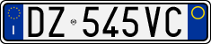 License plate of Italy, Cars (1994 year series)