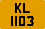 License plate of Hong Kong, AB 1234