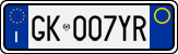 License plate of Italy, Cars (1994 year series)