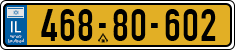 License plate of Israel, Regular plates
