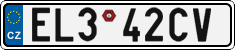 License plate of the Czech Republic, Electric vehicles