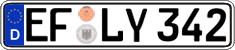 German license plate, Regular plates