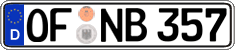 German license plate, Regular plates