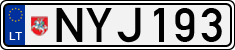 License plate of Lithuania, Cars
