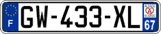 French license plate, SIV (ordinary)