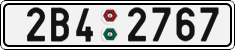 License plate of the Czech Republic, Cars (2001)