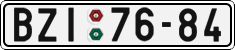 License plate of the Czech Republic, Cars (1960)