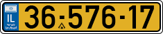 License plate of Israel, Regular plates