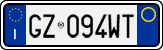 License plate of Italy, Cars (1994 year series)