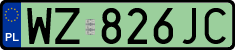 License plates of Poland, Electric vehicles