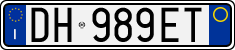 License plate of Italy, Cars (1994 year series)