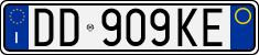 License plate of Italy, Cars (1994 year series)