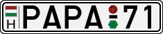 license plates of Hungary, Vanity Plates (1990)