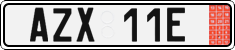 License plate of the Czech Republic, Export transit plates