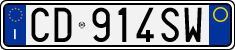 License plate of Italy, Cars (1994 year series)