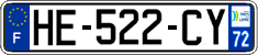 French license plate, SIV (ordinary)