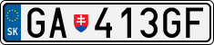 License plate of Slovakia, Cars