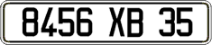 French license plate, FNI