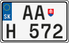 License plate of Slovakia, Oldtimers