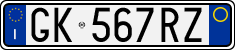 License plate of Italy, Cars (1994 year series)