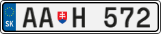 License plate of Slovakia, Oldtimers