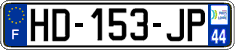 French license plate, SIV (ordinary)