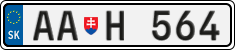 License plate of Slovakia, Oldtimers