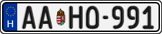 license plates of Hungary, Regular plates (2022)