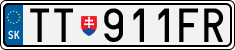 License plate of Slovakia, Cars