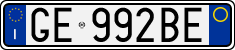 License plate of Italy, Cars (1994 year series)