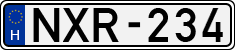 license plates of Hungary, Cars (1990)