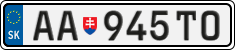 License plate of Slovakia, Cars
