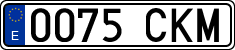 License plates of Spain, Ordinary (2000)