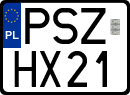 License plates of Poland, Special vehicles and motorcycles