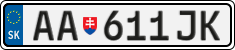 License plate of Slovakia, Cars