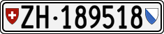 License plate of Switzerland, Cars