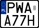 License plates of Poland, Special vehicles and motorcycles