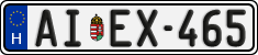 license plates of Hungary, Regular plates (2022)