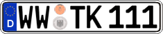 German license plate, Regular plates