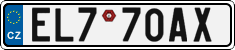 License plate of the Czech Republic, Electric vehicles