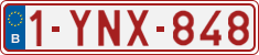 License plate of Belgium, Regular plates (2010)