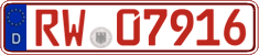 German license plate, Red license plates