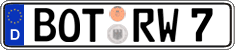German license plate, Regular plates