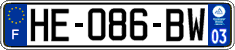 French license plate, SIV (ordinary)
