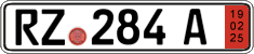 German license plate, Export transit plates