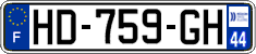 French license plate, SIV (ordinary)