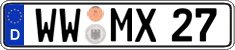 German license plate, Regular plates