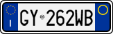 License plate of Italy, Cars (1994 year series)