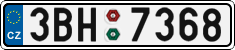 License plate of the Czech Republic, Cars (2001)