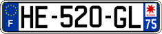 French license plate, SIV (ordinary)